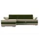 Диван Лига Диванов Канкун 118208L 260x88x160 см вельвет цвет бежевый/зеленый