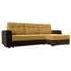 Диван Лига Диванов Эмир 110420 247x92x150 см вельвет цвет желтый