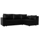 Диван Лига Диванов Мансберг 112545 230x90x141 см искусственная кожа цвет черный