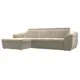 Диван Лига Диванов Мисандра 101811L 275x85x164 см вельвет цвет бежевый