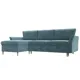 Диван Лига Диванов София 106287L 223x91x148 см велюр цвет бирюзовый