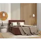 Кровать Классика двуспальная с подъемным механизмом 160x94x207 см массив дерева цвет коричневый