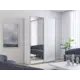 Шкаф-купе Мебельная Компания Е1 2 дверный 230x160x57 см 7 полок ЛДСП цвет белый 1Psz_160_B