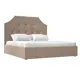 Кровать Лига Диванов Кантри 120670 195x140x211 см велюр цвет бежевый