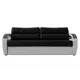 Диван Лига Диванов Форсайт 111709 226x92x96 см искусственная кожа цвет черный