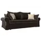 Диван Лига Диванов Элис 110323 251x83x101 см искусственная кожа цвет коричневый