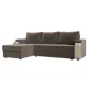 Диван Лига Диванов Николь Лайт 112805L 234x80x142 см велюр цвет коричневый