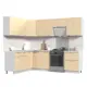 Кухонный гарнитур Стендмебель АльфаКГ180-200БХБр 200x217x60 см ЛДСП цвет холст брюле