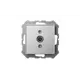 ТВ-розетка оконечная встраиваемая Liregus Epsilon IAL-1-01 E/Mt цвет серебро