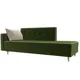 Диван Лига Диванов Селена 105228L 214x83x85 см вельвет цвет зеленый