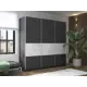 Шкаф-купе Мебельная Компания Е1 3 дверный 230x240x57 см 9 полок ЛДСП цвет серый Wpdsb_240_Dm