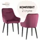Комплект кухонных стульев 2 шт Стул груп Диана 87x60x47 см велюр цвет бордовый