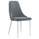 Стул Woodville Kora 47x89x57 см велюр цвет белый/серый