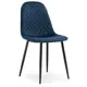 Стул Woodville Capri 43x87x48 см велюр цвет черный/темно-синий