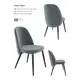 Стул Milavio Луи 46x85x58 см текстиль цвет черный/серый/черный