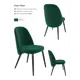 Стул Milavio Луи 19Ч 46x85x58 см текстиль цвет черный/темно-зеленый