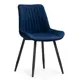 Стул Мебельные Решения Седа 50x82x56 см велюр цвет черный/синий