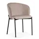 Стул Woodville Нейл 58x80x54 см велюр цвет черный/латте