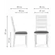 Стул Woodville Vengen 45x96x53 см рогожка цвет белый/коричневый