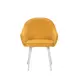 Стул Leset Вайд 360 50x92x64 см велюр цвет белый/горчичный