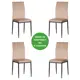Комплект кухонных стульев 4 шт Tetchair Capri 49x94x41 см вельвет цвет бежевый