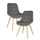 Комплект обеденных стульев 2 шт Polini Home verona sd 53x89x58 см велюр цвет серый
