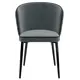 Стул для кухни обеденный Milavio Gl-Fc-01B/6_Черный 57x83x49 см велюр цвет серый/серебристый