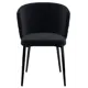 Стул для кухни обеденный Milavio Y801-V Seat Peach 70032 Box 57x83x49 см велюр цвет черный