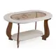 Журнальный столик овальный Бител 14 98x60 см цвет коричневый