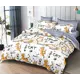 Простыня Home Mercury Котик йог основа 25605 220x240 см Поплин на резинке цвет Белый
