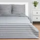 Комплект постельного белья Этель «Gray stripes» евро, поплин, разноцветный