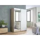 Шкаф-купе Мебельная Компания Е1 2 дверный 230x120x57 см 7 полок ЛДСП цвет дуб сонома 1Psz_120_S