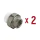Муфта комбинированная Aqualink 1/2"x25 мм ВП-ВР полипропилен 2 шт k16719