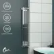 Полотенцесушитель водяной лестница Onix Delux 12x120 см боковая правая подводка 1/2" нержавеющая сталь хром