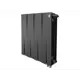 Радиатор Royal thermo Pianoforte 500/64 биметалл 8 секций нижнее подключение цвет черный графитовый
