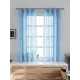 Тюль на шторной ленте для кухни Helga Юнис 145x160 см цвет голубой