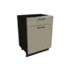 Напольный шкаф с 1 дверцей и ящиком Сурская мебель Мемфис 60x81.6x47.8 см ЛДСП цвет кальяри/атласный серый