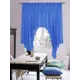 Тюль на шторной ленте для кухни Helga Стим 200x200 см цвет синий