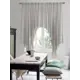 Тюль на шторной ленте для кухни Helga Стим 200x200 см цвет серый