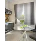 Тюль на шторной ленте для кухни Helga хроа 150x180 см цвет серый