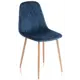 Стул Woodville Capri 43x87x48 см велюр цвет бежевый/темно-синий