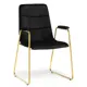 Стул Woodville Lana 57x88x56 см велюр цвет черный/золотой