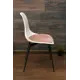 Стул Zip-Mebel Туссе 45x83x46 см велюр цвет белый/розовый/черный