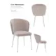 Стул для кухни обеденный Milavio Os-001 1009-34 Box 57x83x49 см велюр цвет бежевый