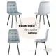 Стул кухонный Стул груп Chilly 86x56x45 см велюр цвет голубой OS-2011 HLR-17 Box