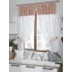 Штора на шторной ленте для кухни Helga Литорен 180x150 см цвет белый