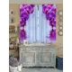 Штора на шторной ленте для кухни Helga Калмис 150x180 см цвет синий