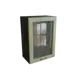Навесной шкаф МС Ницца 1 дверь со стеклом 50x71.60x31.80 см фасад светло-зеленый МДФ каркас дуб ЛДСП Сурская Мебель