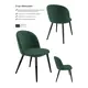 Стул Milavio Венский AMO-20Ч 46x78x55 см велюр цвет зеленый/черный