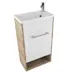 Тумба под раковину подвесная с раковиной 1Marka Lira 40 см цвет дуб Сонома/белый У85919